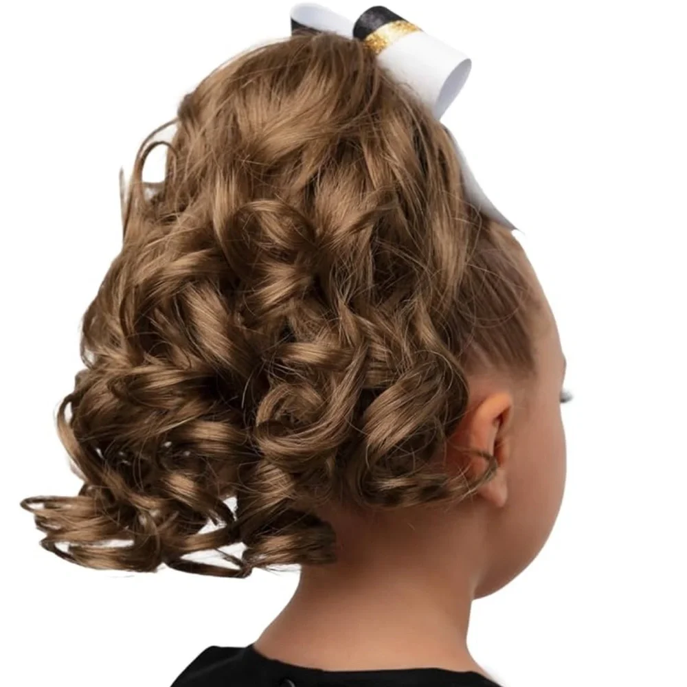 Girly Curls Cutie Brown Curly Hairpiece Ponytail with clips